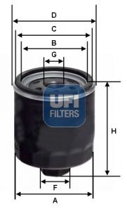 UFI 24.154.00 Fuel filter 10044303