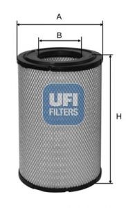 UFI 27.B10.00 Air filter 373mm, 245mm, Filter Insert
