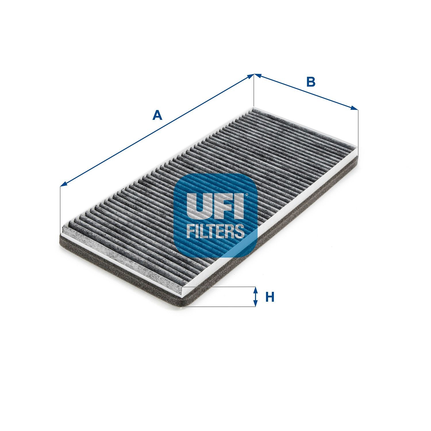 UFI 54.281.00 Pollen filter Activated Carbon Filter, 378 mm x 165 mm x 25 mm