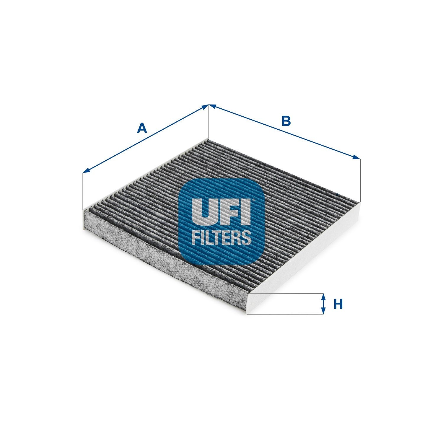 UFI Activated Carbon Filter, 215 mm x 213 mm x 25 mm Width: 213mm, Height: 25mm, Length: 215mm Cabin filter 54.288.00 buy