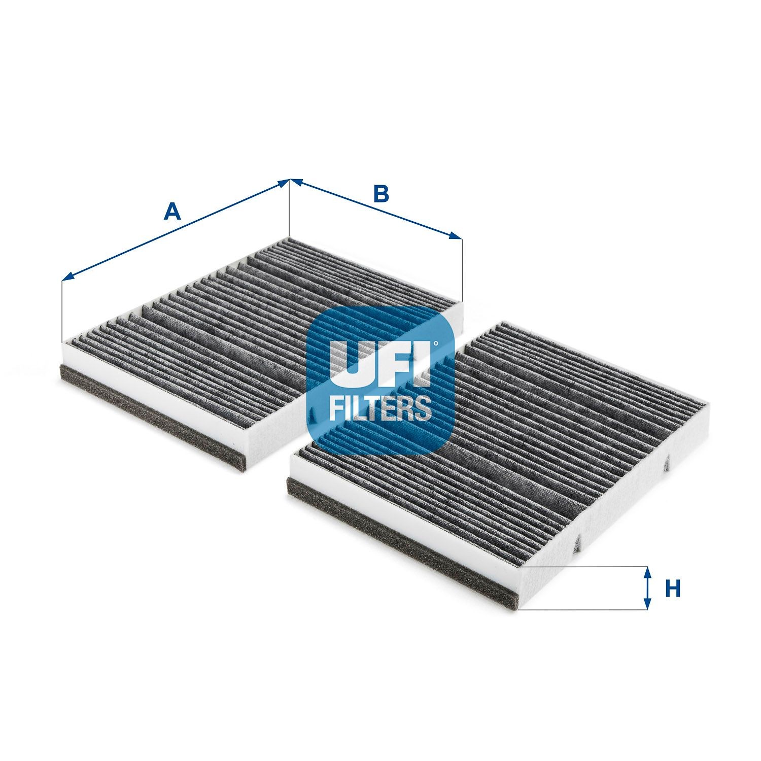 UFI 54.294.00 Pollen filter Activated Carbon Filter, 265 mm x 182 mm x 30 mm