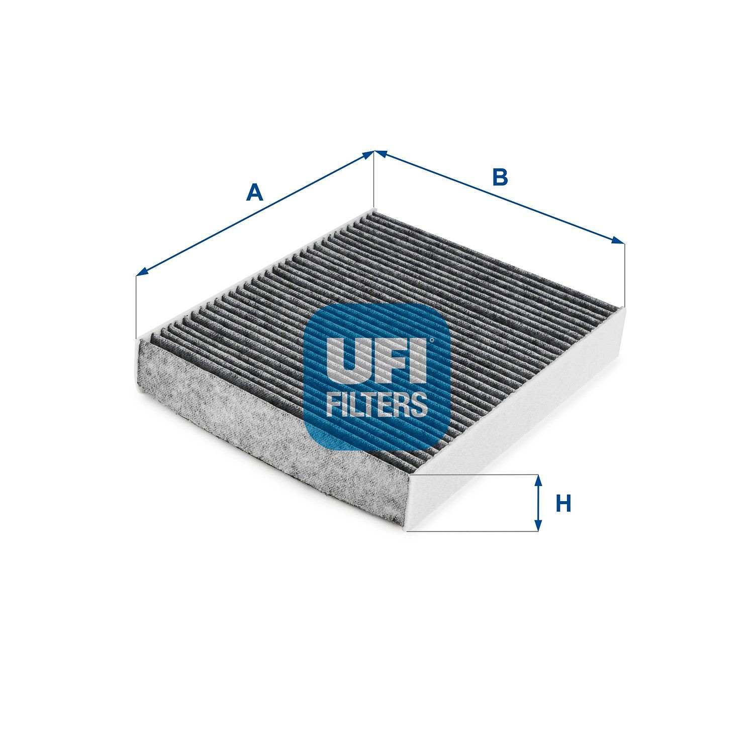 UFI 54.296.00 Pollen filter Activated Carbon Filter, 249 mm x 215 mm x 40 mm