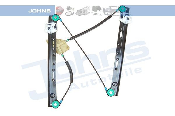 JOHNS 20 71 41-21 Window regulator Left Front, Operating Mode: Electric, without electric motor