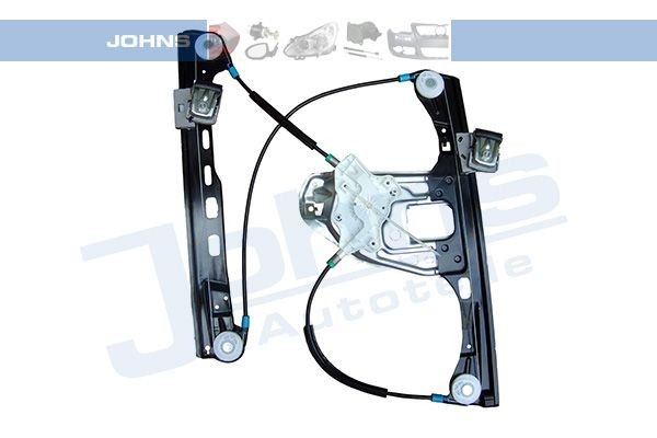 JOHNS 50 03 42-22 Window regulator Right Front, Operating Mode: Electric, without electric motor