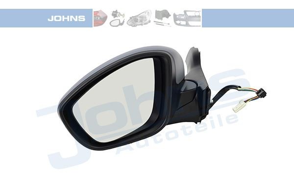 JOHNS 57 28 37-21 Wing mirror Left, for electric mirror adjustment, Convex, Heatable, primed
