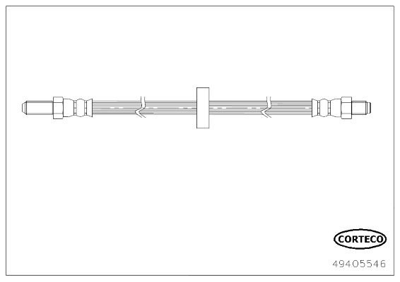 Oryginalne JAGUAR Przewód elastyczny hamulcowy CORTECO 49405546