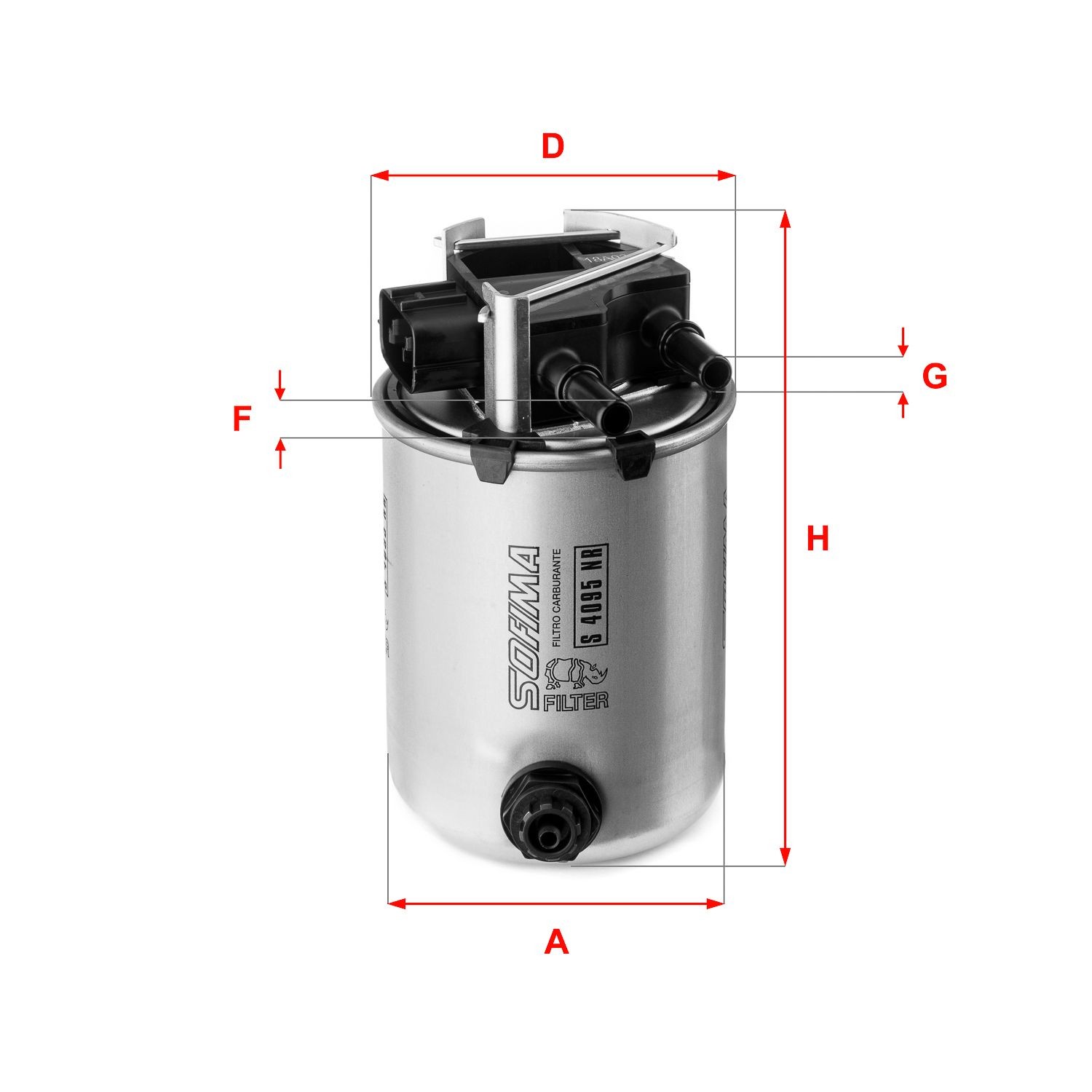 SOFIMA S4095NR Fuel filter 16400 4EA1A