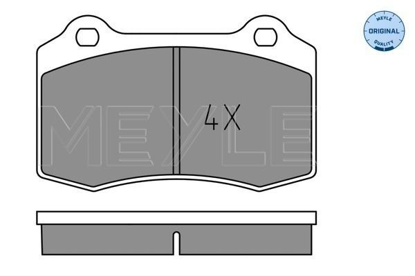 MEYLE 025 213 8115 Brake pad set ORIGINAL Quality, not prepared for wear indicator, with anti-squeak plate