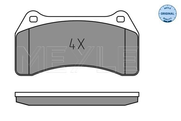 MEYLE 025 234 8916 Brake pad set ORIGINAL Quality, Front Axle, not prepared for wear indicator, with anti-squeak plate