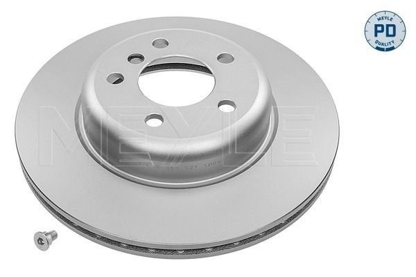 Brake rotors MEYLE Front Axle, 330x24mm, 5x120, Vented, Zink flake coated, High-carbon - 383 521 1004/PD