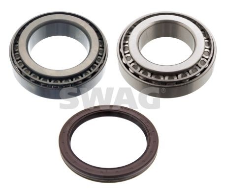 SWAG 10 10 2734 Wheel bearing kit Rear Axle Left, Rear Axle Right, with shaft seal, 90 mm, Tapered Roller Bearing