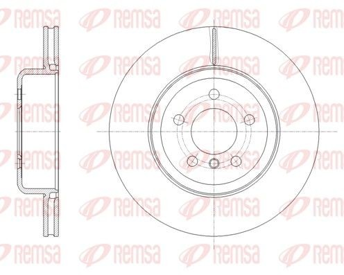 REMSA 61652.10 Brake disc Rear Axle, 345x24mm, 5x120, Vented
