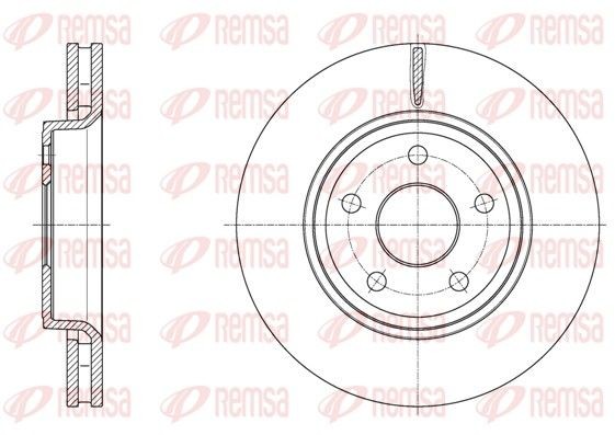 REMSA 61668.10 Brake disc Front Axle, 330x32mm, 5x127, Vented