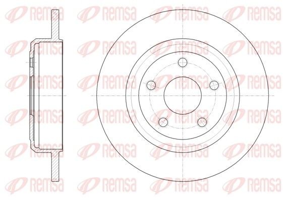 REMSA 61669.00 Brake disc Rear Axle, 330x14mm, 5x127, solid