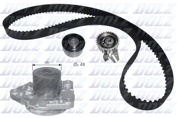 Alfa Romeo MITO Water pump and timing belt kit DOLZ KD109 cheap