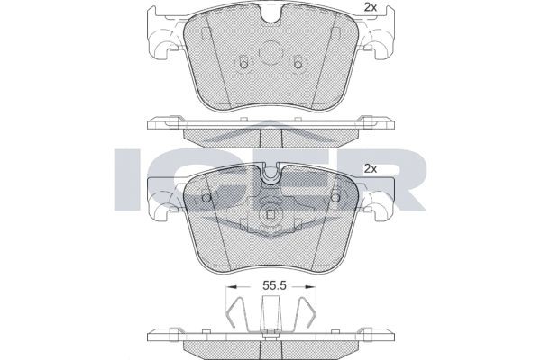 Peugeot RIFTER Brake pad 12855724 ICER 182166-203 online buy