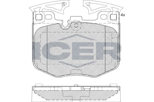 Original ICER 22425 Brake pad set 182280 for BMW 5 Series