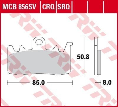 DUCATI SCRAMBLER Bremsbeläge Sinter Track Racing TRW MCB856SRQ
