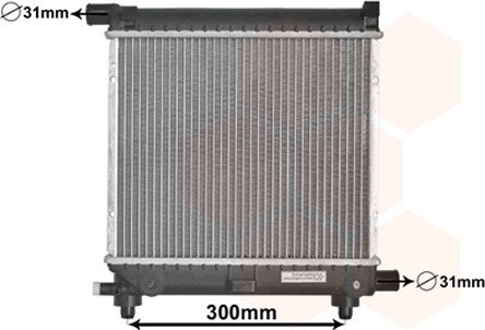 VAN WEZEL 30002039 Engine radiator Aluminium, 297 x 340 x 40 mm, Brazed cooling fins