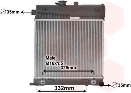 Great value for money - VAN WEZEL Engine radiator 30002150