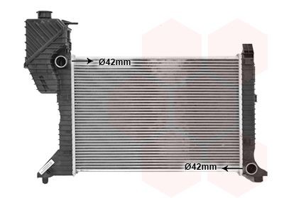 VAN WEZEL 30002181 Engine radiator Aluminium, 570 x 400 x 33 mm, Brazed cooling fins