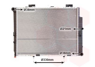 VAN WEZEL Aluminium, 641 x 488 x 32 mm, Brazed cooling fins Radiator 30002287 buy
