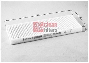 NC2403 CLEAN FILTER Filtereinsatz, Partikelfilter Höhe: 21mm Innenraumfilter NC2403 günstig kaufen