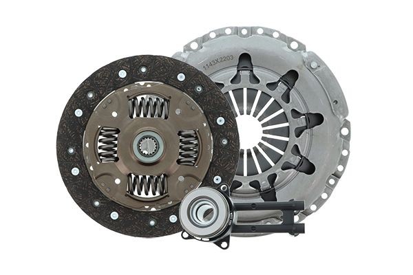 AISIN CSC Kit (3P) CKE-FO19R Clutch kit three-piece, with clutch pressure plate, with central slave cylinder, with clutch disc, without clutch release bearing, 220mm