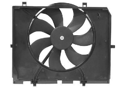 VAN WEZEL 3029747 Fan, radiator for vehicles with air conditioning, Ø: 457 mm, with radiator fan shroud, with electric motor