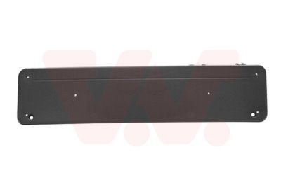 Licence plate holder / bracket VAN WEZEL Front, black, frameless - 3031480
