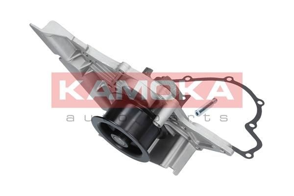 KAMOKA T0047 Water pump with gaskets/seals, Metal, for timing belt drive
