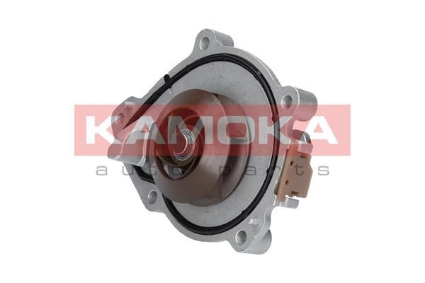 KAMOKA T0050 Water pump Cast Aluminium, with seal ring, Plastic, for v-ribbed belt use