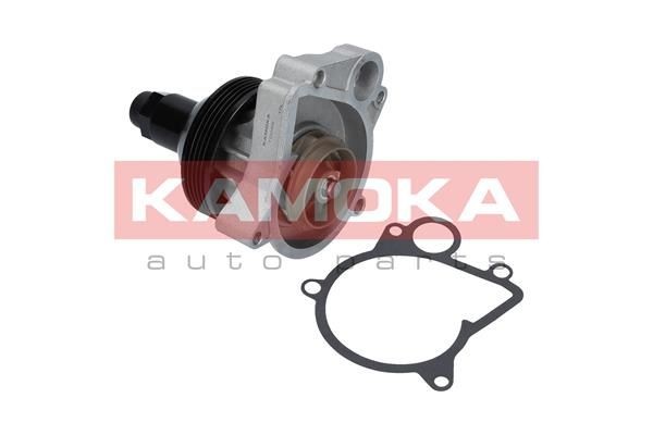 KAMOKA T0062 Water pump Number of Teeth: 5, Cast Aluminium, with seal, Metal, for v-ribbed belt use