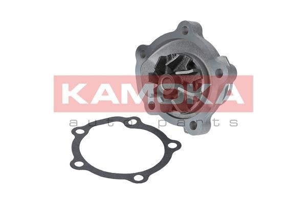 KAMOKA T0126 Water pump Cast Aluminium, with seal, Grey Cast Iron