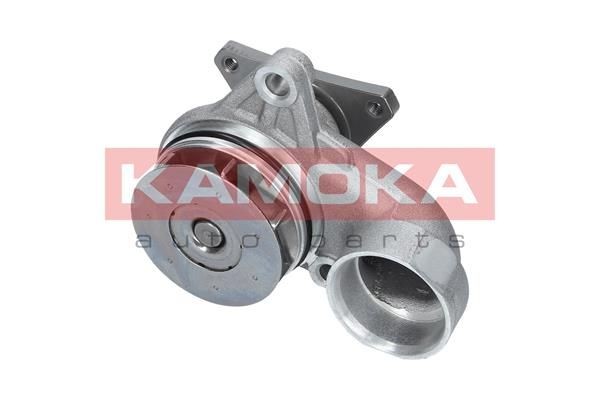 KAMOKA T0157 Water pump with gaskets/seals, Metal, for v-ribbed belt use