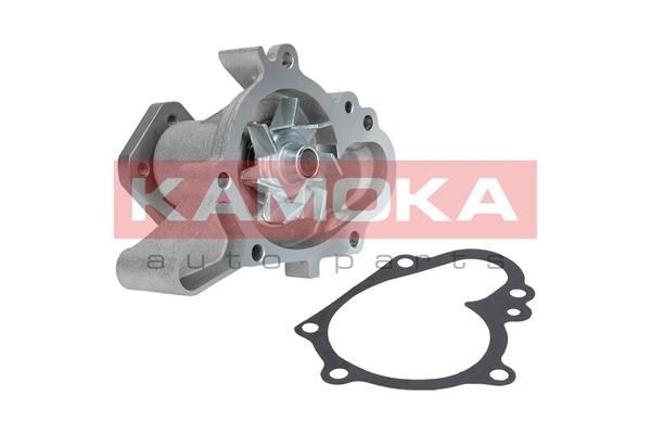 KAMOKA T0158 Water pump with gaskets/seals, Metal, for v-ribbed belt use