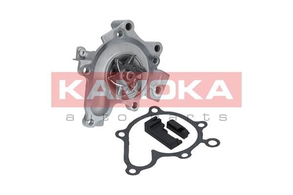 KAMOKA T0178 Water pump with gaskets/seals, Metal, for v-ribbed belt use