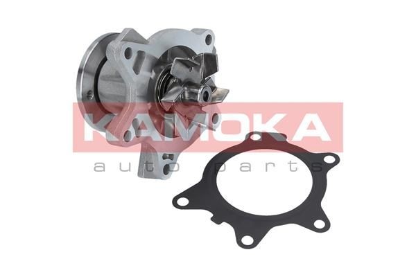 KAMOKA T0204 Water pump Cast Aluminium, with seal, Metal