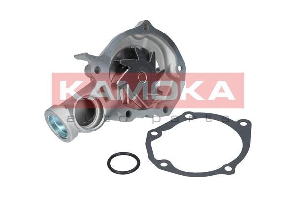 KAMOKA T0209 Water pump with gaskets/seals, Metal, for v-ribbed belt use