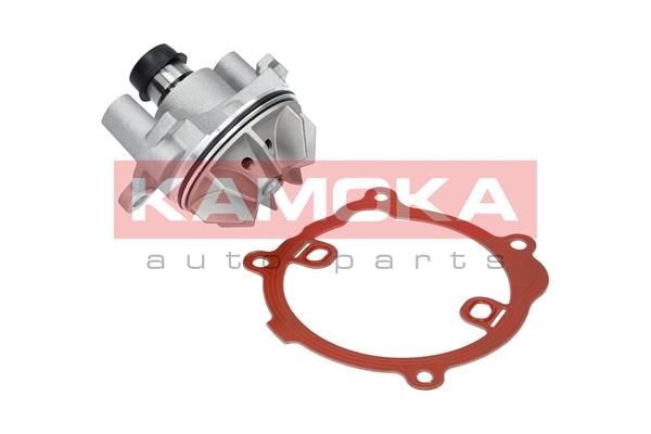 KAMOKA T0216 Water pump Grey Cast Iron, with seal, with seal ring, Grey Cast Iron, for gear drive
