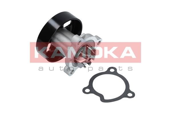 T0221 KAMOKA Water pumps NISSAN with gaskets/seals, Metal, for v-ribbed belt use
