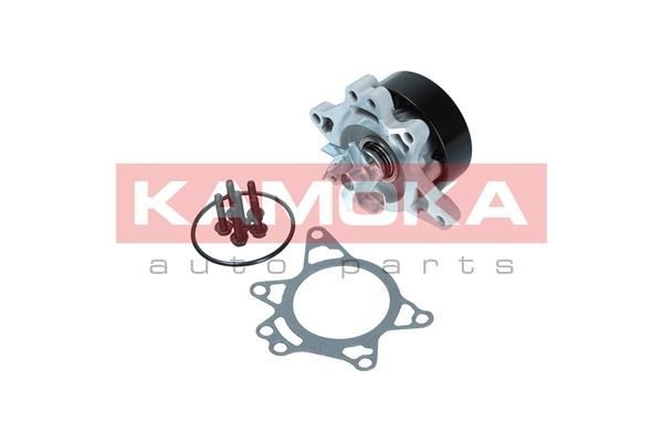 Engine water pump KAMOKA with gaskets/seals, Metal, for v-ribbed belt use - T0263