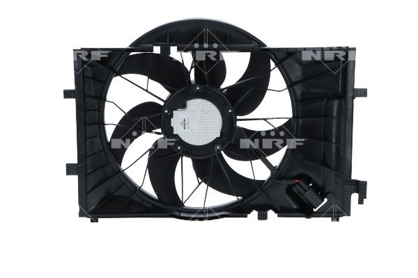NRF 47846 Radiator cooling fan D1: 481 mm, 12V, 600W, with radiator fan shroud, Brushless Motor