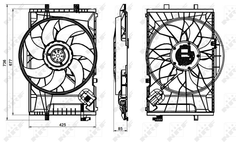 OEM-quality NRF 47846 Radiator cooling fan