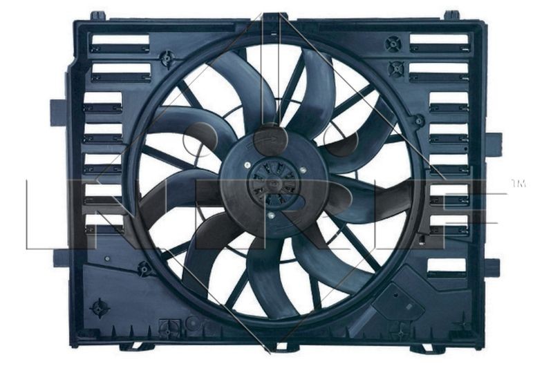 NRF 47858 Fan, radiator D1: 517 mm, 12V, 850W, with radiator fan shroud, Brushless Motor