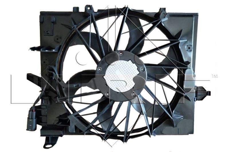 NRF 47861 Fan, radiator D1: 488 mm, 12V, 400W, with radiator fan shroud, Brushless Motor