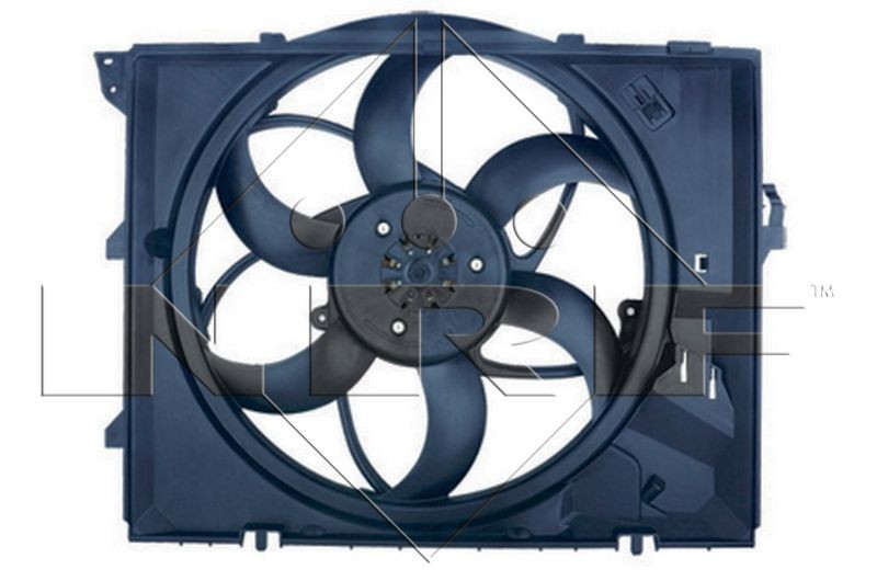 NRF 47862 Fan, radiator D1: 488 mm, 12V, 400W, with radiator fan shroud, Brushless Motor, with control unit