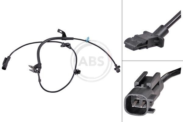 A.B.S. Active sensor, 940mm, 1020mm, 23mm, black Length: 23mm, Total Length: 1020mm Sensor, wheel speed 31546 buy