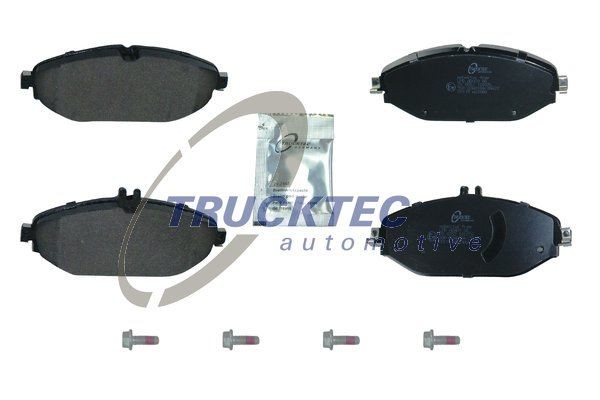 02.35.516 TRUCKTEC AUTOMOTIVE Brake pad set MERCEDES-BENZ Front Axle, prepared for wear indicator