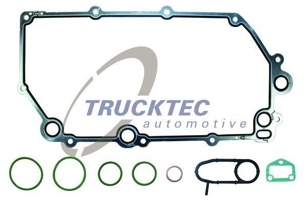 TRUCKTEC AUTOMOTIVE 04.18.029 Dichtungssatz, Ölkühler für SCANIA 4 - series LKW in Original Qualität